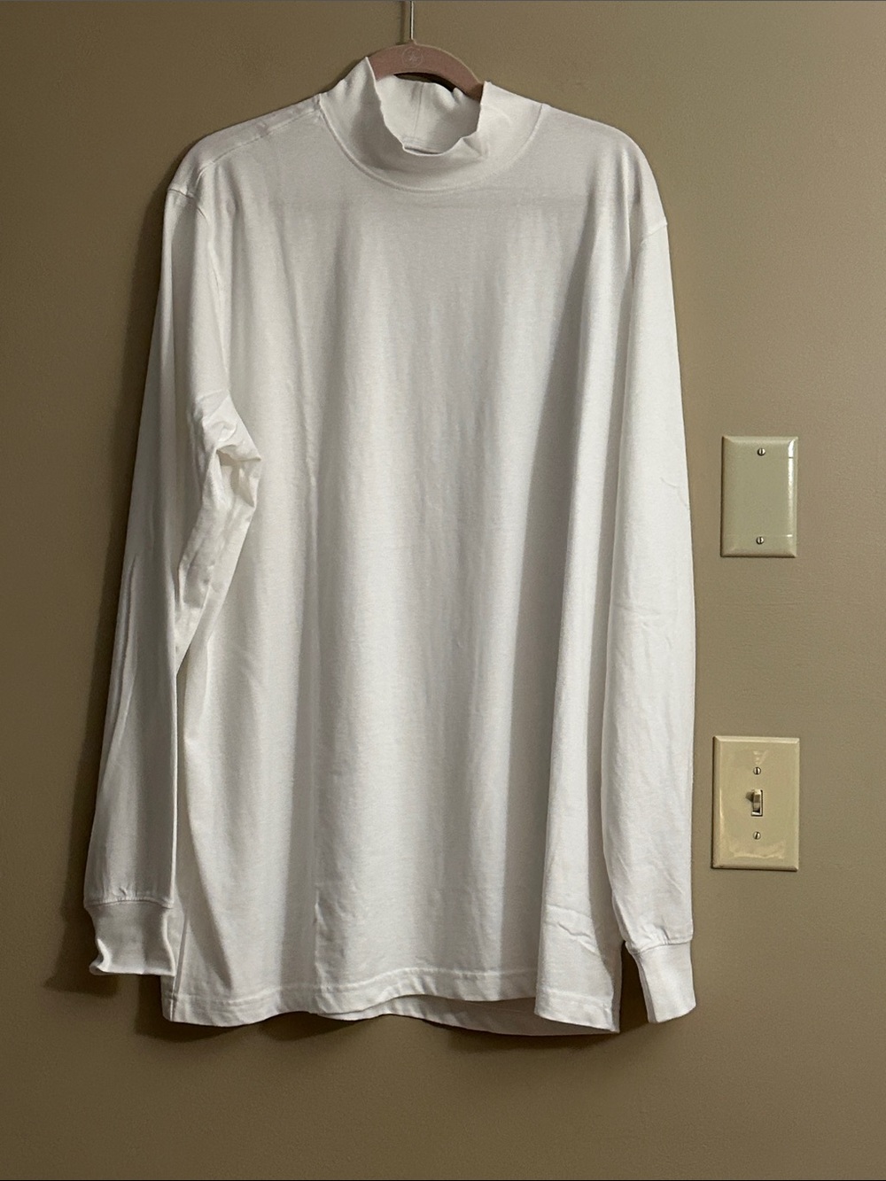 Lands’ End “Super T” Long-Sleeve Mock Neck Shirt - Men